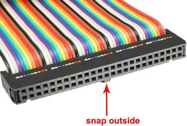 Alt view image 4 of 4 - IDC 50 Pins Wire Flat Rainbow Ribbon Cable 43cm 2.54mm Pitch 1pcs