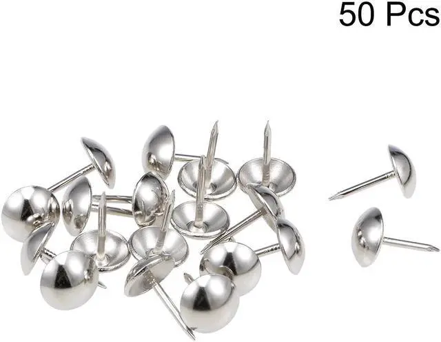 Alt view image 2 of 4 - Upholstery Nails Tack 11mm Head Dia Stainless Steel Round Thumb Push Pins 50 Pcs