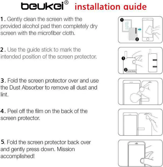Alt view image 6 of 6 - beukei (4 Pack) Screen Protector Compatible for Motorola Moto G Stylus 5G/ Moto G Stylus (2021) Screen Protector Tempered Glass (6.8" Display, 2021),Touch Sensitive,Case Friendly, 9H Hardness