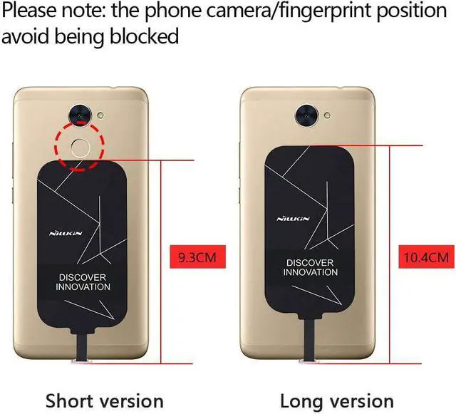 Alt view image 4 of 7 - Qi Receiver USB C Thin Wireless Charging Receiver Type C Wireless Charger Receiver for Galaxy A51/A20E/A20 Pixel 2 and Other Type-C Android Cell Phones(Short Version)