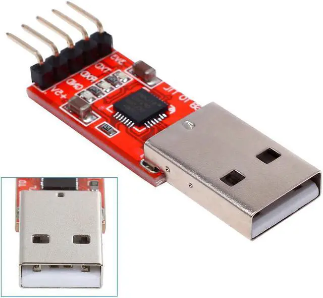 Alt view image 3 of 4 - IZOKEE CP2102 Module USB to TTL 5PIN Serial Converter Adapter Module Downloader for UART STC 3.3V and 5V with Jumper Wires