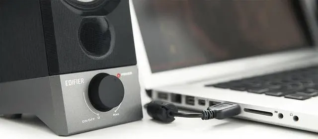 Alt view image 5 of 7 - Edifier R19U Compact 2.0 Speakers Powered by USB Supports Windows 10 and Mac OS X 10.12 Sierra