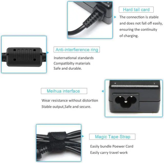 Alt view image 6 of 7 - New Upgrade 65W AC Adapter Laptop Charger for HP Pavilion DV7 DV6 DV5 DV4 DM4 G7 G6 G4 Series DV6-1378nr DV6-1259dx DV4-1548nr DV4-2145dx G7-2269wm G7-1260us DM4-1160us Power Supply Cord-18.5V 3.5A
