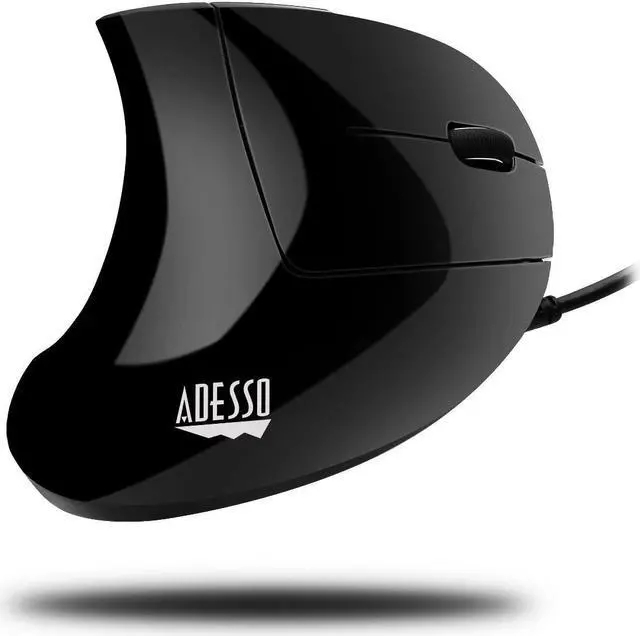Alt view image 10 of 13 - Adesso Vertical Ergonomic Illuminated Optical 6-Button USB Mouse - Right Hand Orientation (iMouseE1)