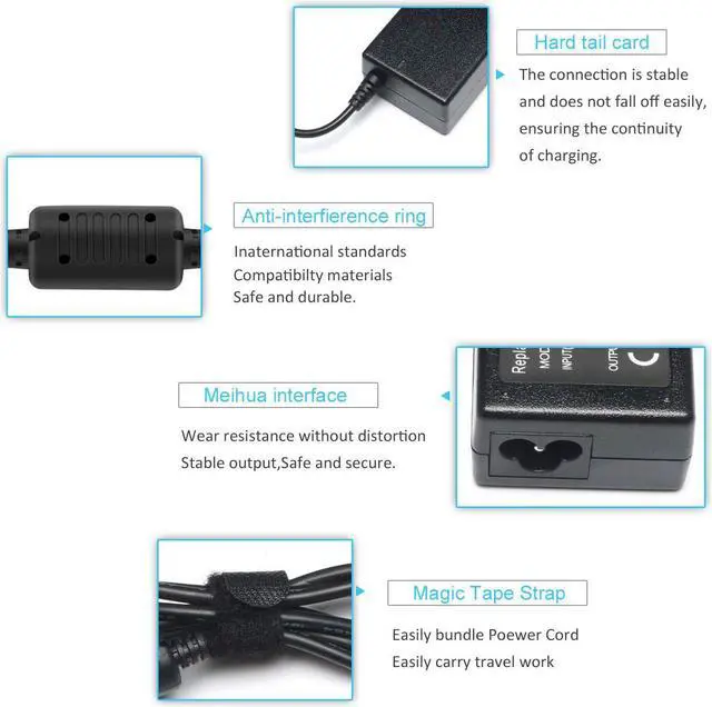 Alt view image 4 of 7 - 65W Adapter Charger for Acer Aspire 5 A515-54 A515-44 A515-46 A515-54G A515-55 A115-31 SF314-52 SF314-51 SP513-52N SP111-33 SP111-32N R5-571TG N18W1 N19C1 N20C4 N20C5 N20C6 Power Charging Cord