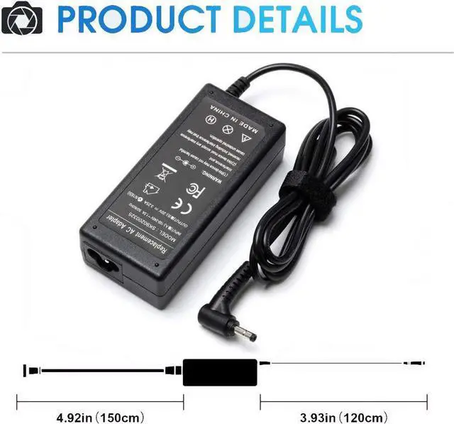 Alt view image 3 of 7 - 65W/45W Adapter Laptop Charger for Lenovo IdeaPad 310 320 330 330s 510 520 530s 710s; Yoga 710 11 14 15; Flex 4 1130 1470 ADL45WCC PA-1450-55LL 310-15ABR 310-15IKB 320-15ABR Power Supply Cord