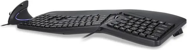 Alt view image 6 of 7 - Perixx Periduo-505, Wired USB Ergonomic Split Keyboard and Vertical Mouse Combo with Adjustable Palm Rest and Short Tactical Membrane Keys, US English Layout