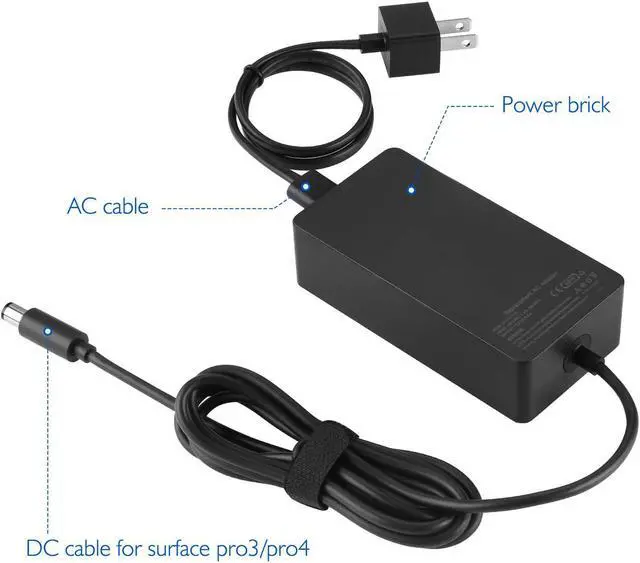 Alt view image 2 of 7 - Surface Dock Charger,15V 6A 90W Ac Adapter Power Supply Battery Charger for Microsoft Docking Station Surface Pro 4 Surface Book 1661 1749 TG-TECH