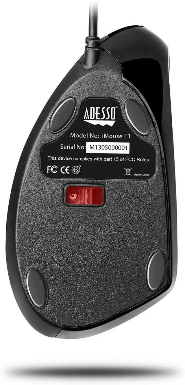 Alt view image 13 of 13 - Adesso Vertical Ergonomic Illuminated Optical 6-Button USB Mouse - Right Hand Orientation (iMouseE1)