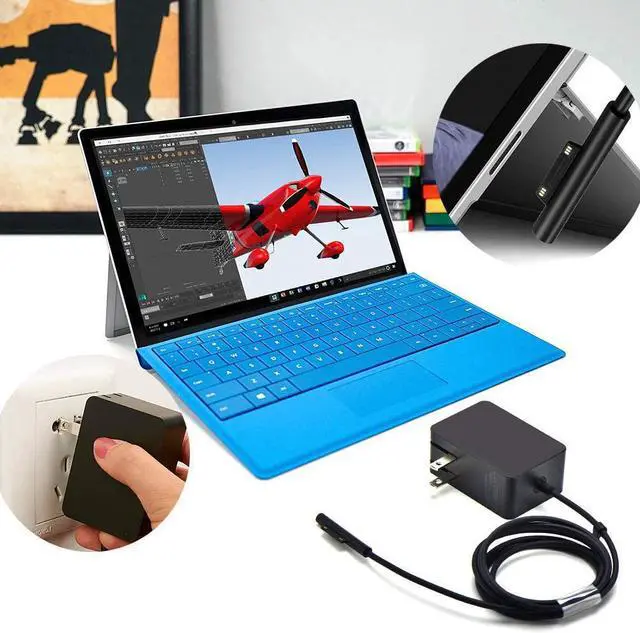 Alt view image 5 of 6 - Surface Go Charger,Power Supply Adapter 24W 15V 1.6A Compatible Microsoft Surface Go/Surface Pro 4 Core m3/Surface Pro 3