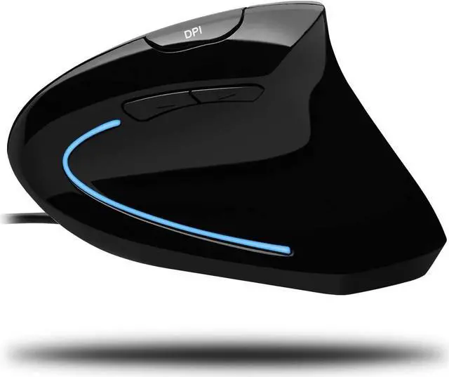 Alt view image 11 of 13 - Adesso Vertical Ergonomic Illuminated Optical 6-Button USB Mouse - Right Hand Orientation (iMouseE1)
