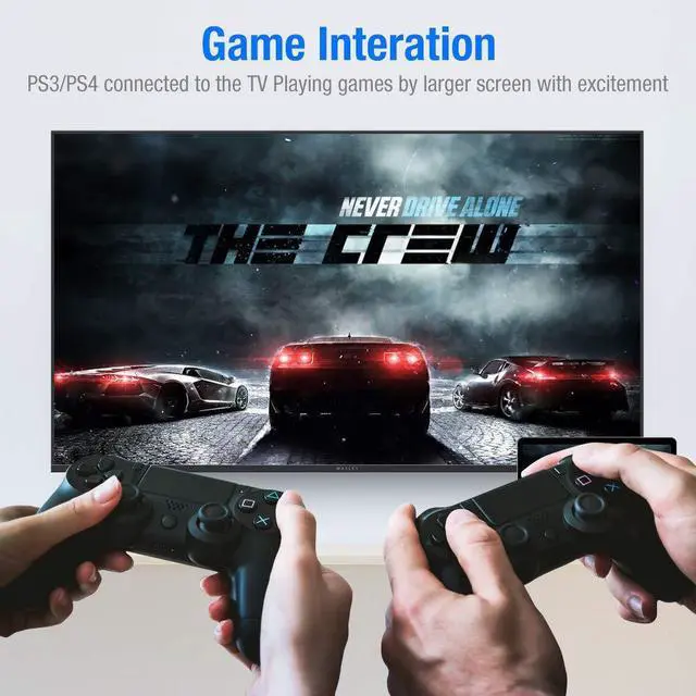 Alt view image 6 of 7 - 4K HDMI Cable 20FT 4K HDR High Speed 18Gbps Braided Nylon HDMI to HDMI Cord HDCP 2.2 ARC Video 4K UHD 2160p HD 1080p 3D-for Laptop Game Monitor PS3 PS4 Blu-ray Netflix Projector ect