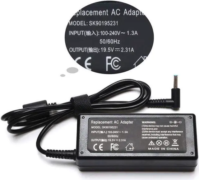 Alt view image 5 of 7 - 45W AC Adapter Laptop Charger for HP Pavilion Touchsmart 11 13 15 Series Notebook Charger 15-f272wm 15-f387wm 15-f233wm 15-f222wm, HP Spectre Ultrabook 13 13-4001dx 13-4002dx 13-4003dx Supply Cord