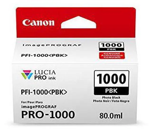 Alt view image 8 of 11 - Canon PFI-1000 PBK Photo Black LUCIA PRO ink for imagePROGRAF PRO-1000 #0546C002