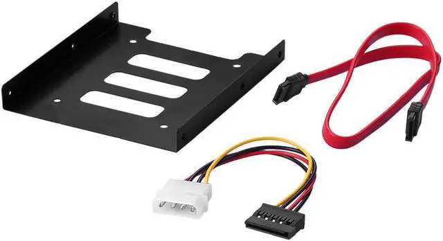 Main image of SIENOC 2.5 to 3.5 SSD/HDD Adapter Bracket Mounting Kit Bracket Dock Hard Drive Holder + Sata Cable +4Pin to 15Pin Power Cable