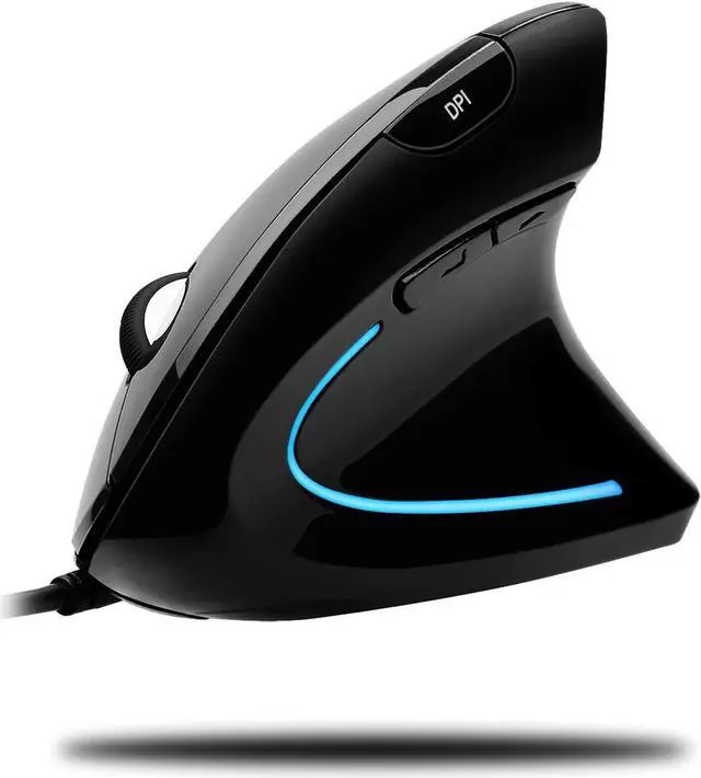 Alt view image 7 of 13 - Adesso Vertical Ergonomic Illuminated Optical 6-Button USB Mouse - Right Hand Orientation (iMouseE1)