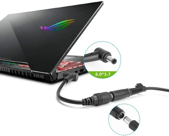 Alt view image 4 of 6 - KFD Adapter Plug Converter 7.4mmx5.0mm Female Plug to 6.0mmx3.7mm Male Plug for Asus Rog G703 G750jh G750jy G750jz G751jt G751jy G20 G20aj Asus ROG Zephyrus M GM501GS GX501GI GX501VI GX501VIK GX501VS
