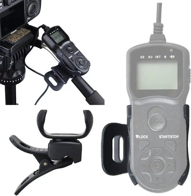 Alt view image 7 of 7 - Wired Timer Remote Shutter Release Control & Clip Holder for Sony A6600 A6100 A7RIV A7RIII A7RII A7III A7II RX100 VII VI VA V IV III II A6400 A6000 A6300 A6500 A7SII RX10 III II A99II Replace RM-SPR1