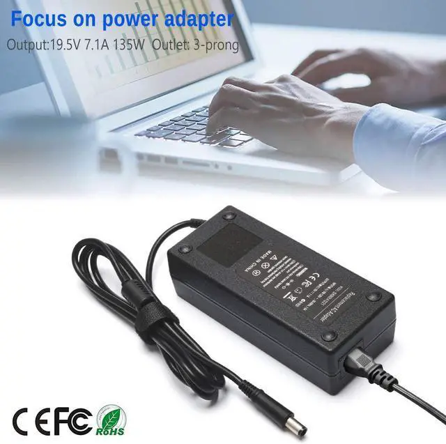 Alt view image 2 of 6 - New 135W HSTNN-HA01 AC Adapter Laptop Charger Replacement for HP 391174-001 481420-002 592491-001 Compaq 8300 8200 8000 7800 7900 HP DC7800 DC7900 NC4400 NC6300