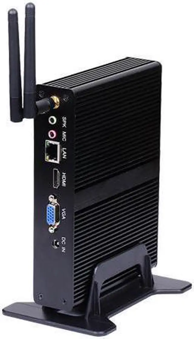 Alt view image 2 of 4 - HUNSN Fanless Mini PC, Desktop Computer, HTPC, Nano Kodi Box, N2910 N2920 N2930, BM11, Windows 11 / Linux Ubuntu, VGA, HDMI, USB3.0, 4 x USB2.0, LAN, 8G RAM, 128G SSD, 1TB HDD