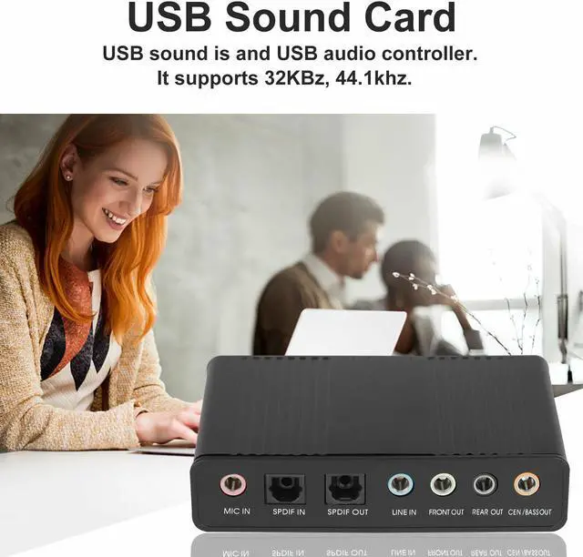 Alt view image 3 of 7 - 6 Channel 5.1 Optical SPDIF Sound Card USB Audio Output Adapter External for PC