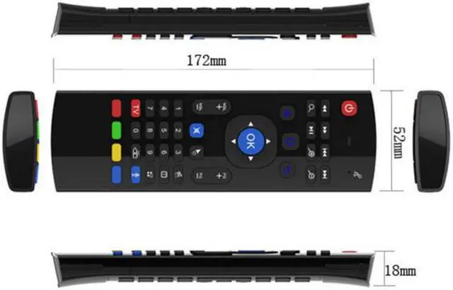 Alt view image 4 of 6 - Arrival Universal Wireless Fly Air Mouse Mini Keyboard with IE & Remote Control T3 for Android TV Box Media Player