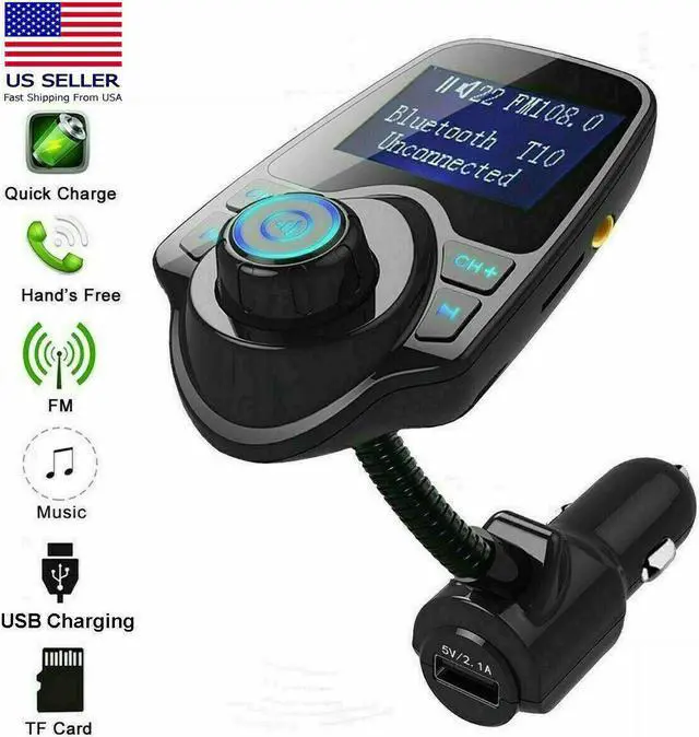 Main image of Wireless In-Car Bluetooth FM Transmitter MP3 Radio Adapter Car Kit  USB Charger