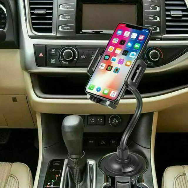 Alt view image 2 of 6 - Universal Adjustable Car Cup Mount Gooseneck Holder Cradle For iPhone Cell Phone