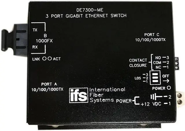 Main image of GE Security DE7300-ME 3-Ports Dual Fiber Ethernet Gigabit Transceiver