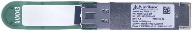 Main image of Mellanox MMA1L30-CM Optical Module 100GbE QSFP28 1310nm Transceiver Module (NOB)