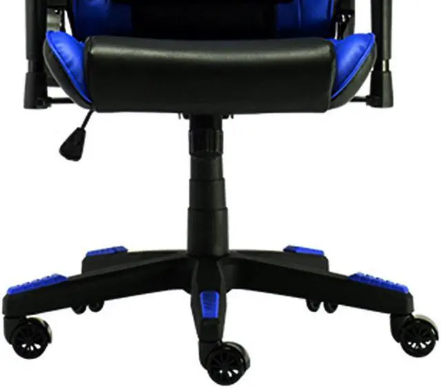 Alt view image 3 of 10 - Yeyian gaming chair cadira 1150, synthetic leather, 3d armrest, lumbar cushions, head rest, butterfly system, gas lift class 4, up to 150kg black/blue (ysgc1150a)