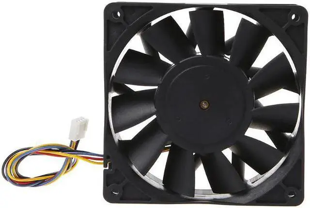 Alt view image 5 of 5 - 7000RPM Miner Cooling Fan 12038 12V 3A Dual Ball Bearing Brushless 4-Wire PWM Temperature Control Radiator Air Cooler