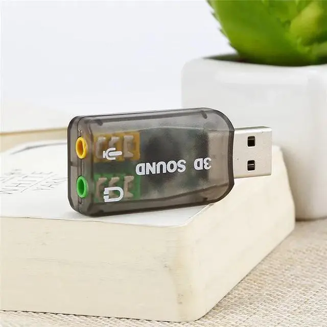 Main image of External 7.1 USB 3D Audio Sound Card Adapter for PC Desktop Notebook Laptopcreate a microphone audio jack