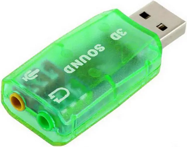 Alt view image 5 of 6 - 5.1-Channel w/3.5mm Sound Card External USB Sound Card Audio Card Adapter Computer Stereo Mic Audio USB Converter For PC