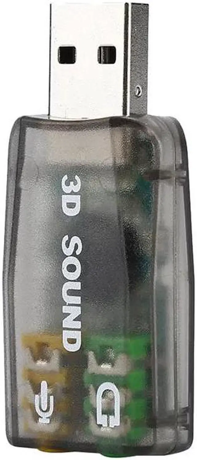 Alt view image 2 of 5 - External 7.1 USB 3D Audio Sound Card Adapter for PC Desktop Notebook Laptopcreate a microphone audio jack