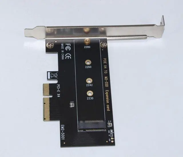 Alt view image 6 of 6 - FULL Speed M.2 NVMe SSD NGFF TO PCIE X4 Adapter M Key interface Card Support PCI Express 3.0 x4 2230 2242 2260 2280 Size m.2 SSD