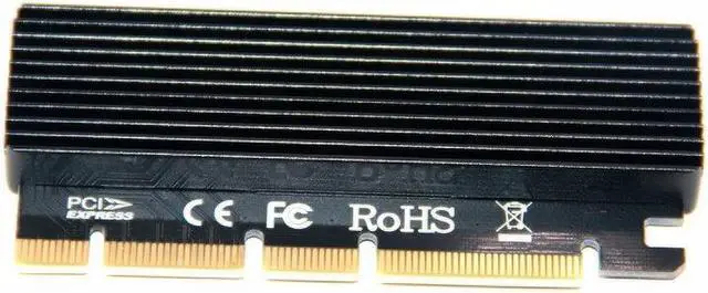 Alt view image 4 of 6 - M.2 SSD PCIE Adapter SSD Case PCI Express X4 X8 X16 NVME M2 SSD 2230 2242 2260 2280 Hard Drive Enclosure Black Aluminum Caddy