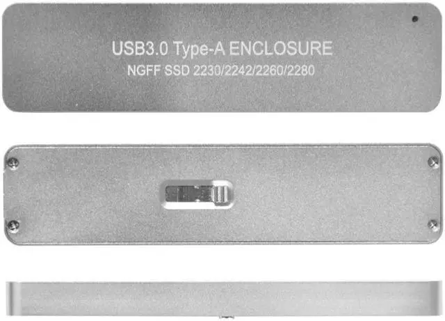 Alt view image 4 of 5 - HDD Case USB3.0 TYPE-A TO NGFF M2 SSD External Enclosure USB Enbedded Hard Drive Adapter for 2230 2242 2260 2280 M2 SSD