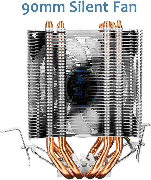 Main image of 90mm 4 Heatpipe CPU Cooler Desktop Computer 4Pin RGB LED Fan Cooling Heatsink for Intel 775/1150/1151/1155/1156/1366 for AMD