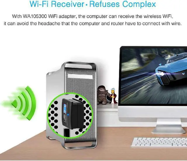 Alt view image 5 of 5 - USB wifi Adapter 802.11n 300Mbps Wi Fi Adapter Dongle Network LAn Card Wifi Receiver Networking Cards