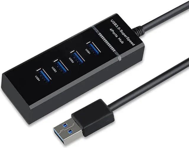 Alt view image 5 of 5 - 2020 new Portable USB 3.0 Super Speed 4 Ports Hub  Sync Adapter for Computer Laptop