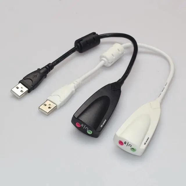 Alt view image 4 of 5 - External USB Sound Card 7.1 Adapter 5HV2 3D Audio Headset Microphone 3.5mm For Laptop PC Professional