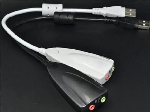 Alt view image 5 of 5 - External USB Sound Card 7.1 Adapter 5HV2 3D Audio Headset Microphone 3.5mm For Laptop PC Professional