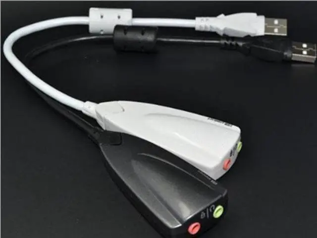 Alt view image 3 of 5 - External USB Sound Card 7.1 Adapter 5HV2 3D Audio Headset Microphone 3.5mm For Laptop PC Professional