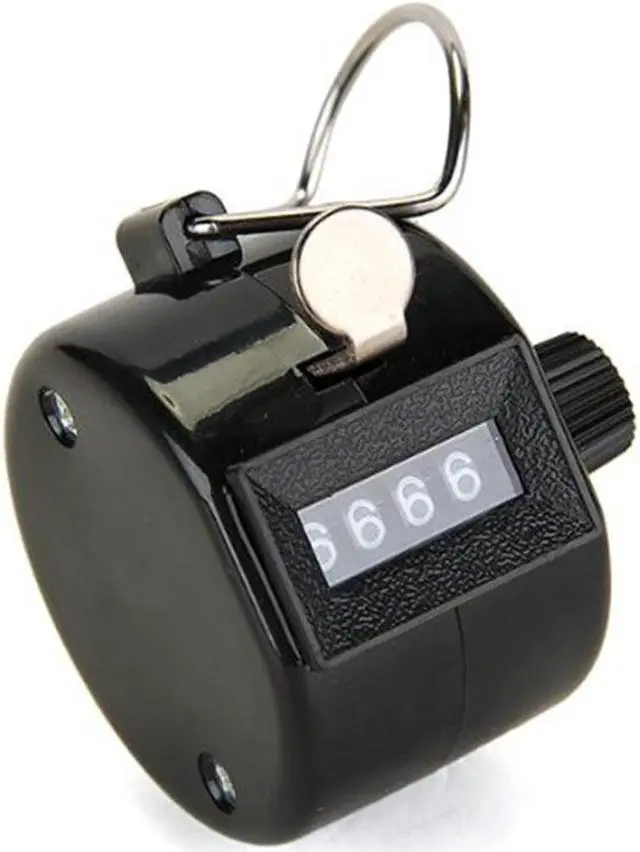 Alt view image 4 of 4 - 1pcs Hand Tally Click Counter with 4 Digital Number Finger Display Manual Counting Clicker Counter Click Timer Golf Points