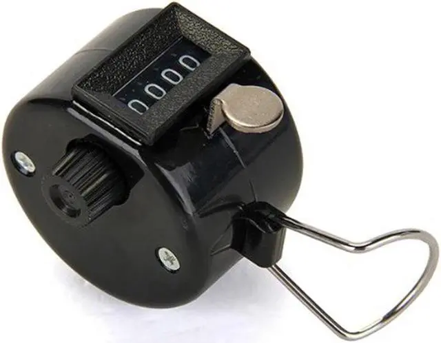 Alt view image 2 of 4 - 1pcs Hand Tally Click Counter with 4 Digital Number Finger Display Manual Counting Clicker Counter Click Timer Golf Points