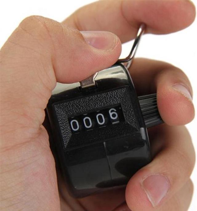 1pcs Hand Tally Click Counter with 4 Digital Number Finger Display