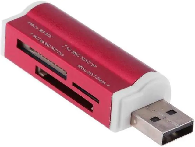 Alt view image 5 of 5 - 1Pcs USB2.0 4 in 1 Aluminium Alloy Multi Memory Card Reader for SD/SDHC/Mini SD/MMC/TF Card Multi-function Memory Card Reader