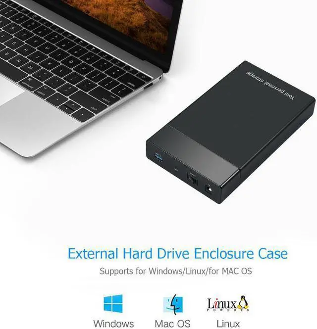 Alt view image 2 of 6 - External 6Gbps USB 3.0 to SATA III 2.5Inch 3.5Inch Hard Drive Enclosure HD SSD HDD Case For 2.5" 3.5" Laptop Desktop Hard Disk(EU Plug)