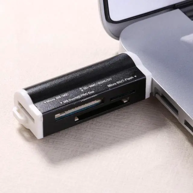 Alt view image 2 of 5 - 1Pcs USB2.0 4 in 1 Aluminium Alloy Multi Memory Card Reader for SD/SDHC/Mini SD/MMC/TF Card Multi-function Memory Card Reader